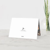 モノグラエレガントムリース写真結婚sありがとう 箔グリーティングカード (裏面)