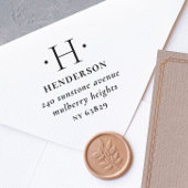 モノグラエレガントム伝統的ファミリー差出人住所 セルフインキングスタンプ