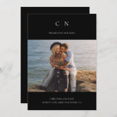 モノグラエレガントム写真QRコード セーブザデート (正面/裏面)