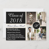 モノグラエレガントム卒業招待状 招待状 (正面)