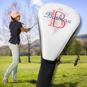 モノグラエレガントム名パーソナライズされた付きフローラ ゴルフヘッドカバー