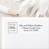 モノグラエレガントム夫妻の結婚差出人住所 ラベル (インサイチュ)