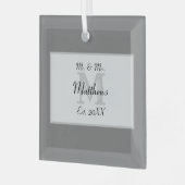 モノグラエレガントム夫妻 ガラスオーナメント (正面左)