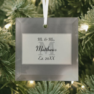 モノグラエレガントム夫妻 ガラスオーナメント