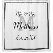 モノグラエレガントム夫妻 シャワーカーテン (正面)