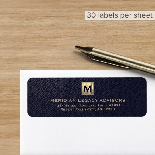 モノグラエレガントム差出人住所ラベル ラベル