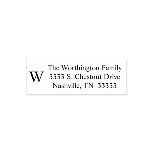 モノグラエレガントム差出人住所 セルフインキングスタンプ (デザイン)