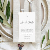 モノグラエレガントム書道の愛感謝していと結婚の プレイスカード