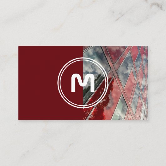 モノグラエレガントム構造の2トーン 名刺 (正面)