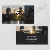 モノグラエレガントム構造モダン建物 名刺 (正面/裏面)
