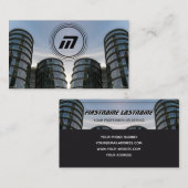 モノグラエレガントム構造モダン建物 名刺 (正面/裏面)