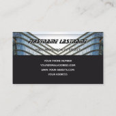 モノグラエレガントム構造モダン建物 名刺 (裏面)