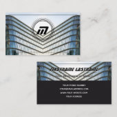 モノグラエレガントム構造モダン建物 名刺 (正面/裏面)