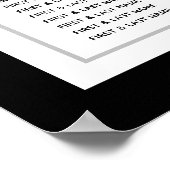 モノグラエレガントム白黒結婚の座席表 ポスター (角)