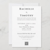 モノグラエレガントム白黒1写真結婚s 招待状 (裏面)