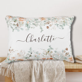 モノグラエレガントム素朴バラフローラ緑 アクセントクッション