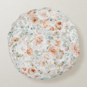 モノグラエレガントム素朴バラフローラ緑 ラウンドクッション (裏面)