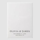 モノグラエレガントム結婚のオーバーレイ ベラム紙招待状 (正面)