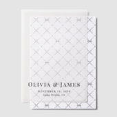 モノグラエレガントム結婚のオーバーレイ ベラム紙招待状 (オフセット (招待状))