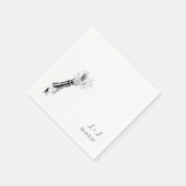 モノグラエレガントム結婚のカクテル スタンダードカクテルナプキン (角)