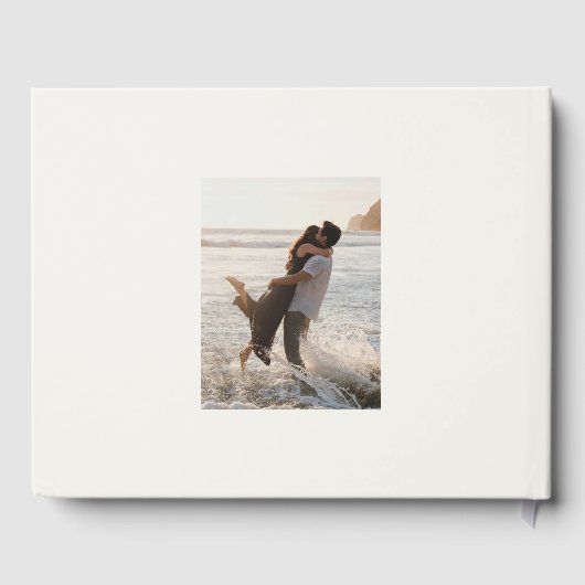 モノグラエレガントム結婚のフォトグリーンクリーム ゲストブック (裏面)