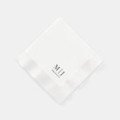 モノグラエレガントム結婚のミニマルイニシャル 縁ありカクテルナプキン (角)