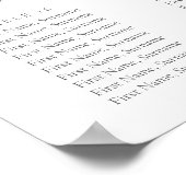 モノグラエレガントム結婚の座席表ミニマル ポスター (角)