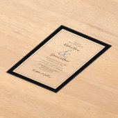 モノグラエレガントム結婚の透澄ん明 アクリル招待状 (レイダウン)