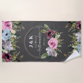 モノグラエレガントム結婚ス ビーチタオル (正面)