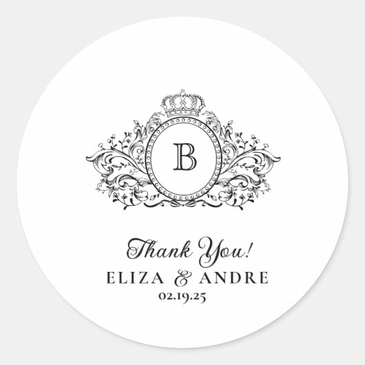 モノグラエレガントム結婚ス ラウンドシール (正面)