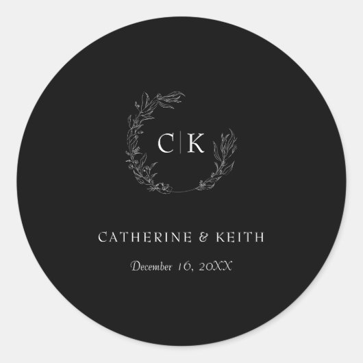 モノグラエレガントム結婚ス ラウンドシール (正面)