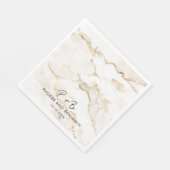 モノグラエレガントム結婚タイポグラフィ紙 スタンダードランチョンナプキン (角)