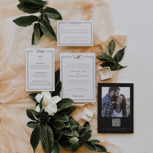 モノグラエレガントム結婚式招待状 招待状