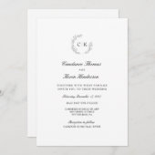 モノグラエレガントム結婚式招待状 招待状 (正面/裏面)