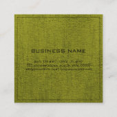 モノグラエレガントム緑のキャンバス スクエア名刺 (裏面)