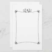 モノグラエレガントム縁どでカスタマイズ可能 便箋 (正面/裏面)