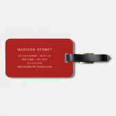 モノグラエレガントム赤と白 ラゲッジタグ (裏面横)