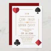 モノグラエレガントム遊のカード結婚式招待状 招待状 (正面/裏面)