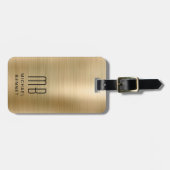 モノグラエレガントム金ゴールド ラゲッジタグ (正面横)