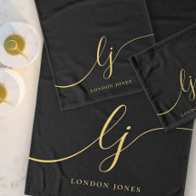 モノグラエレガントム黒ミニマル金ゴールドシックスタイリッシュ