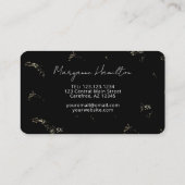 モノグラエレガントム黒モダン金ゴールド 名刺 (裏面)