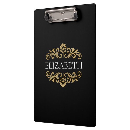 モノグラエレガントム黒金ゴールド学校 クリップボード (左)
