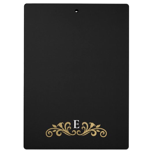 モノグラエレガントム黒金ゴールド学校 クリップボード (裏面)