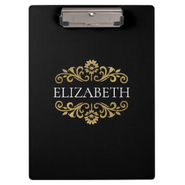 モノグラエレガントム黒金ゴールド学校 クリップボード