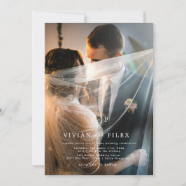 モノグラエレガントム2フォトミニマル結婚リスト 招待状