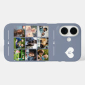 モノグラエレガントム9フォトコラージュ青 Case-Mate iPhoneケース (裏面 (横))