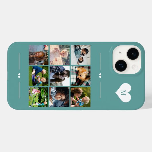 モノグラエレガントム9枚の写真コラージュ Case-Mate iPhoneケース (裏面 (横))