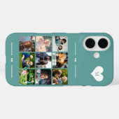 モノグラエレガントム9枚の写真コラージュ Case-Mate iPhoneケース (裏面 (横))