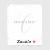 モノグラエレガントム | グレーと白（編集可能） シール (シート)