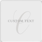 モノグラエレガントム | グレーと白（編集可能） シール (正面)